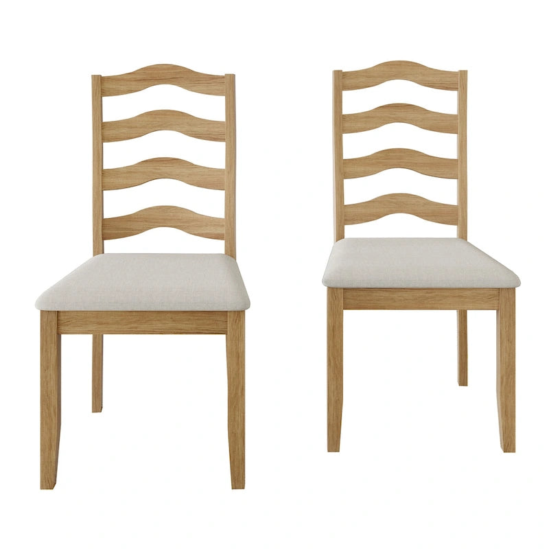 Chaises de salle à manger sophistiquées en bois CraftPorch (Lot de 2) - N/A