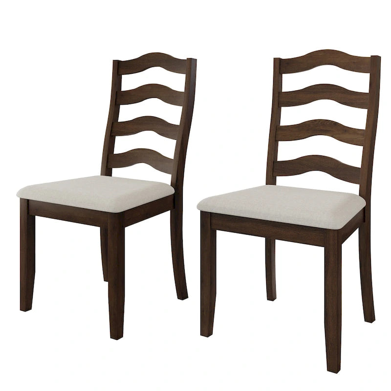 Chaises de salle à manger sophistiquées en bois CraftPorch (Lot de 2) - N/A