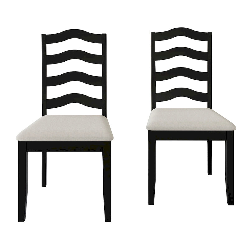 Chaises de salle à manger sophistiquées en bois CraftPorch (Lot de 2) - N/A
