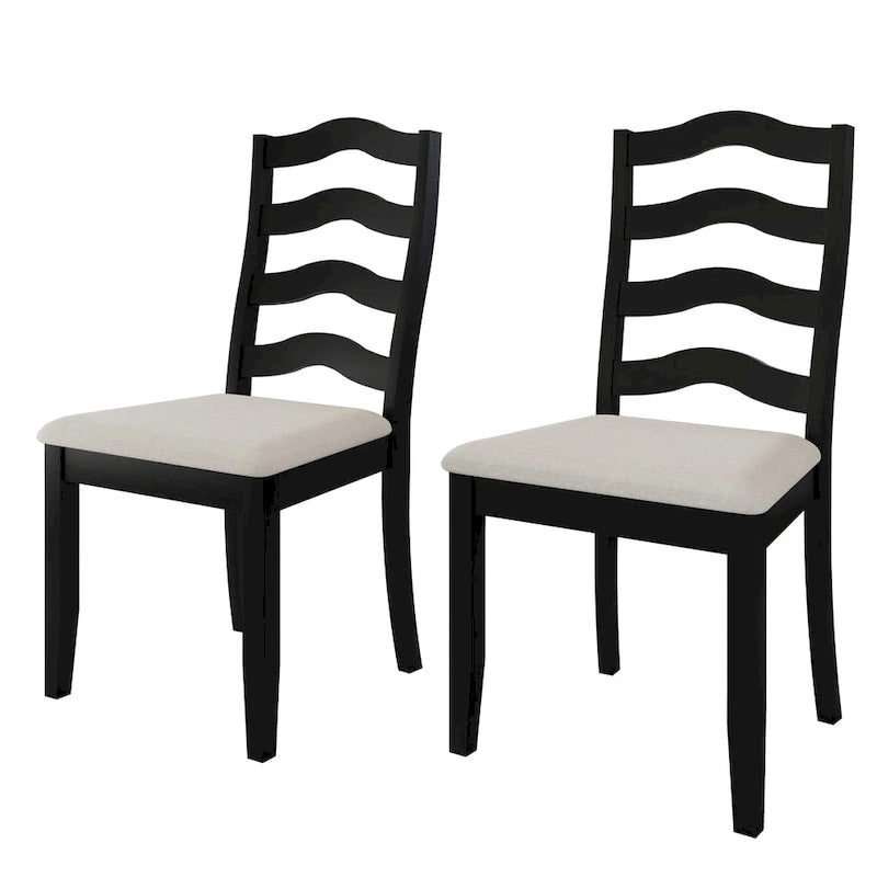 Chaises de salle à manger sophistiquées en bois CraftPorch (Lot de 2) - N/A
