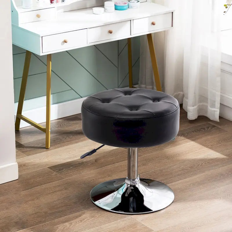 Tabouret de coiffeuse rond pivotant à hauteur réglable