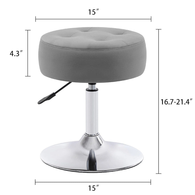 Tabouret de coiffeuse rond pivotant à hauteur réglable
