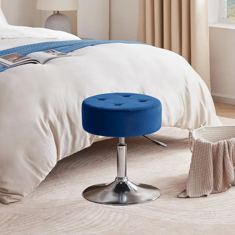 Tabouret de coiffeuse rond pivotant à hauteur réglable