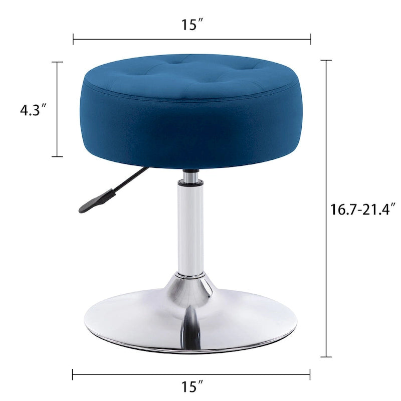 Tabouret de coiffeuse rond pivotant à hauteur réglable