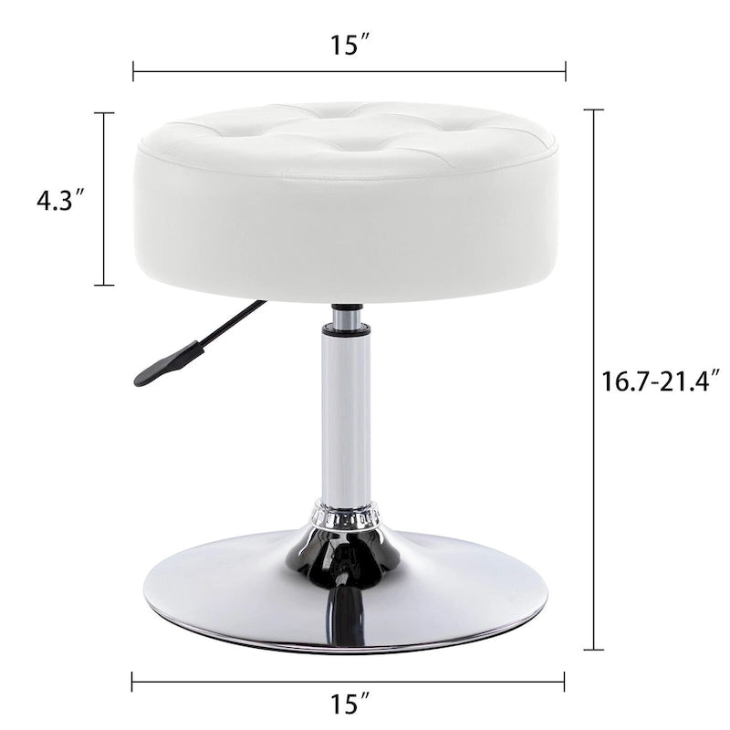 Tabouret de coiffeuse rond pivotant à hauteur réglable