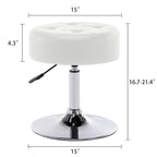 Tabouret de coiffeuse rond pivotant à hauteur réglable