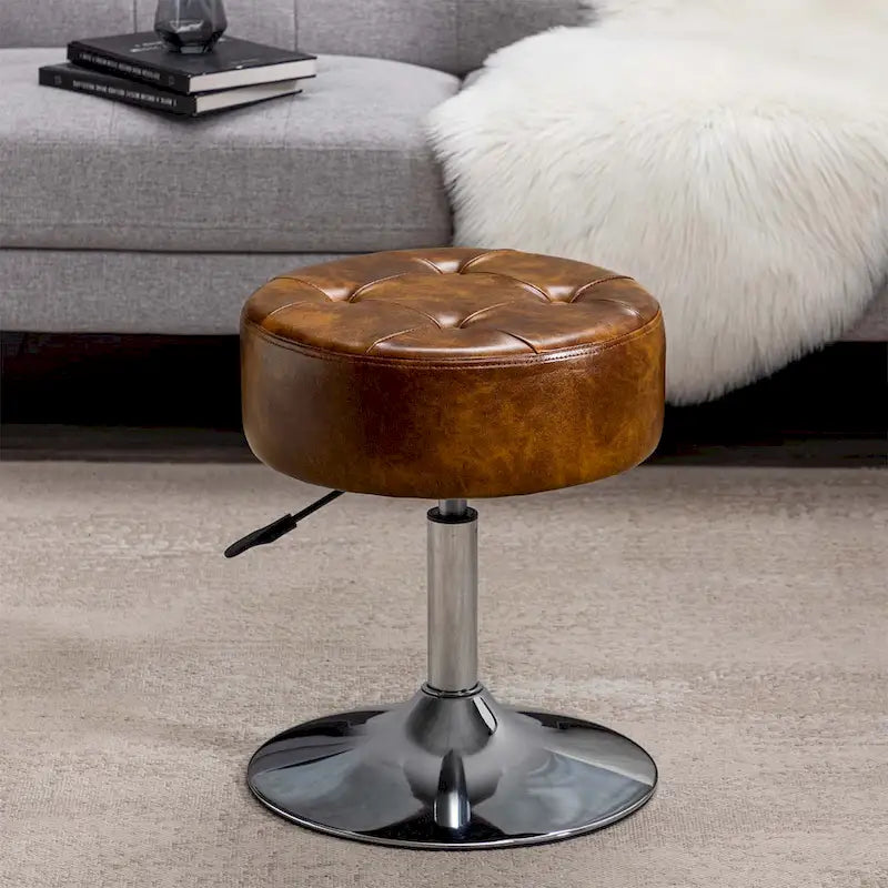 Tabouret de coiffeuse rond pivotant à hauteur réglable