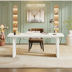 Bureau individuel grand format, blanc/noir, 70,9 po de large