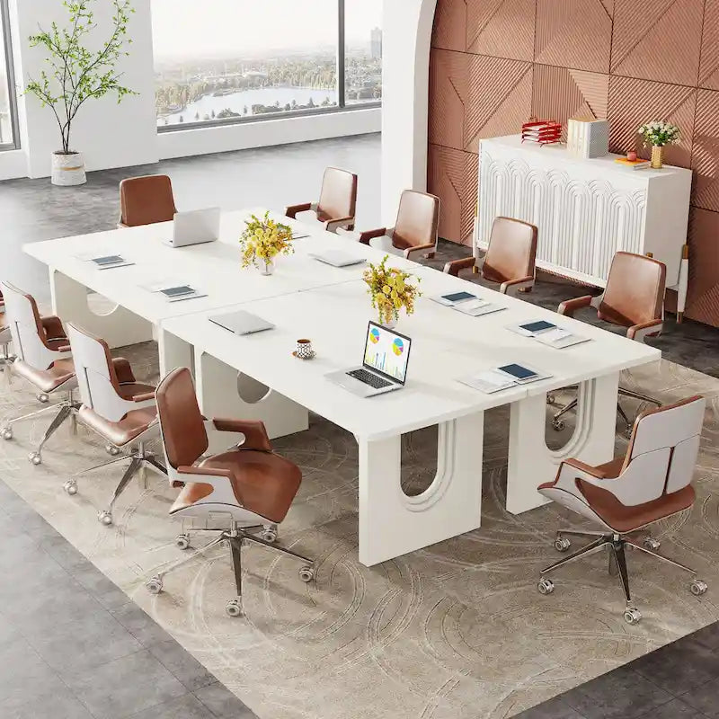 Bureau individuel grand format, blanc/noir, 70,9 po de large