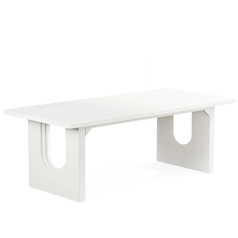 Bureau individuel grand format, blanc/noir, 70,9 po de large