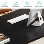 Bureau individuel grand format, blanc/noir, 70,9 po de large