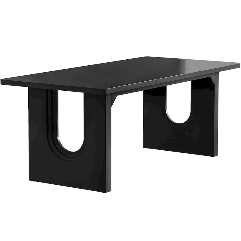 Bureau individuel grand format, blanc/noir, 70,9 po de large