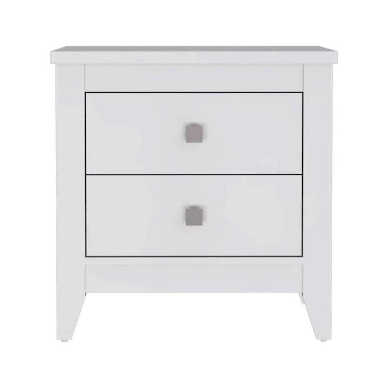 Table de chevet Amara avec 2 tiroirs et 4 pieds