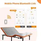 Cadre de lit réglable ESHINE - Matelas hybride à mémoire de forme 2000 Series de 14 pouces
