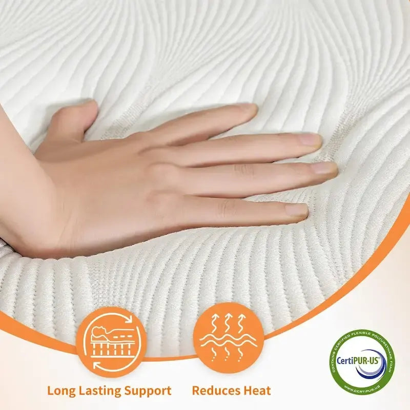 Cadre de lit réglable ESHINE - Matelas hybride à mémoire de forme 2000 Series de 14 pouces