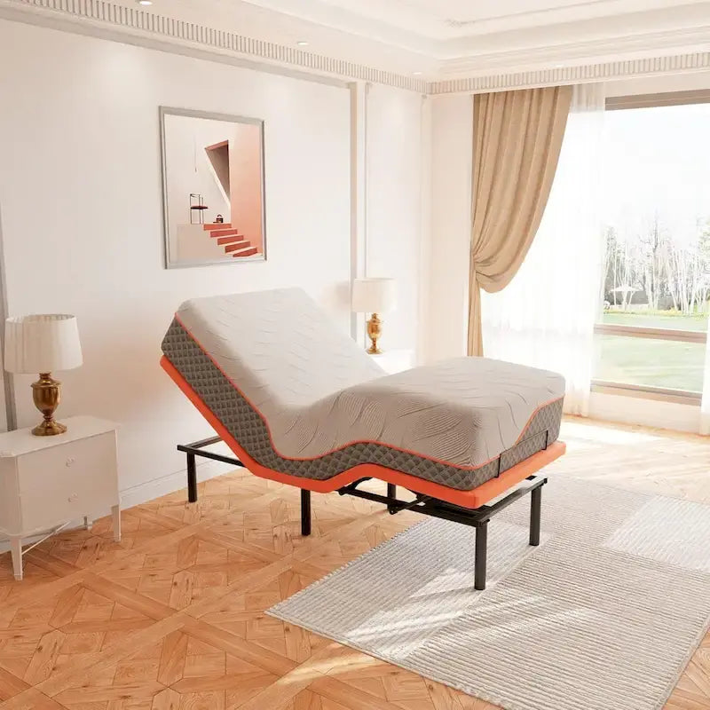 Cadre de lit réglable ESHINE - Matelas hybride à mémoire de forme 2000 Series de 14 pouces