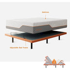 Cadre de lit réglable ESHINE - Matelas hybride à mémoire de forme 2000 Series de 14 pouces