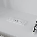 65Tête de lit Queen Size avec bibliothèque Timechee, étagère réglable et lumière RVB