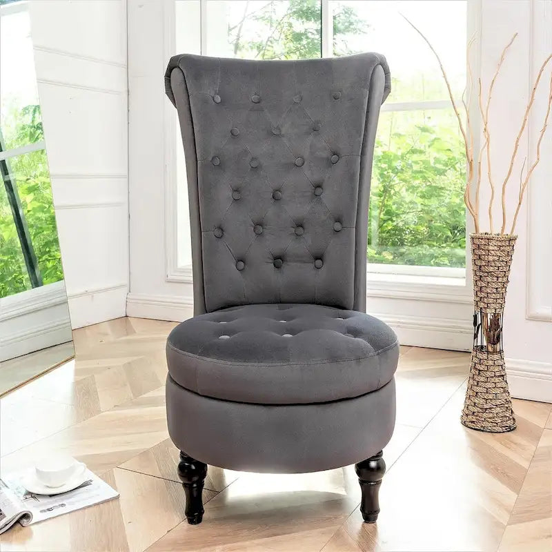 Chaise de vanité haute Gosser 20 en velours large
