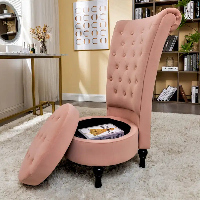 Chaise de vanité haute Gosser 20 en velours large