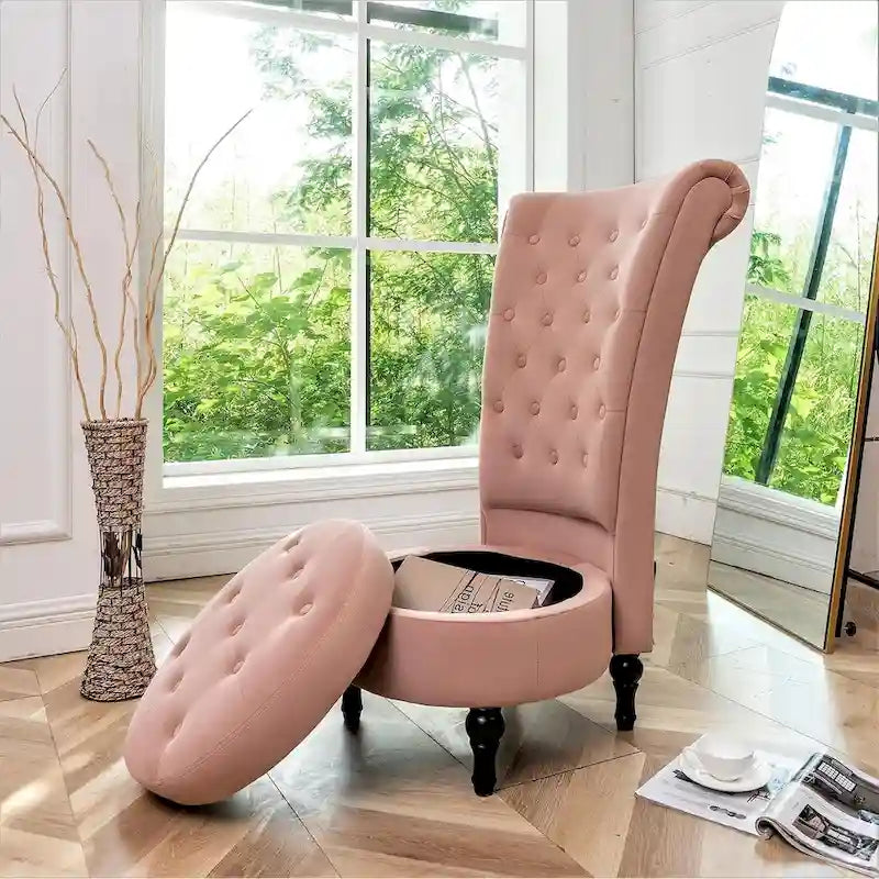 Chaise de vanité haute Gosser 20 en velours large
