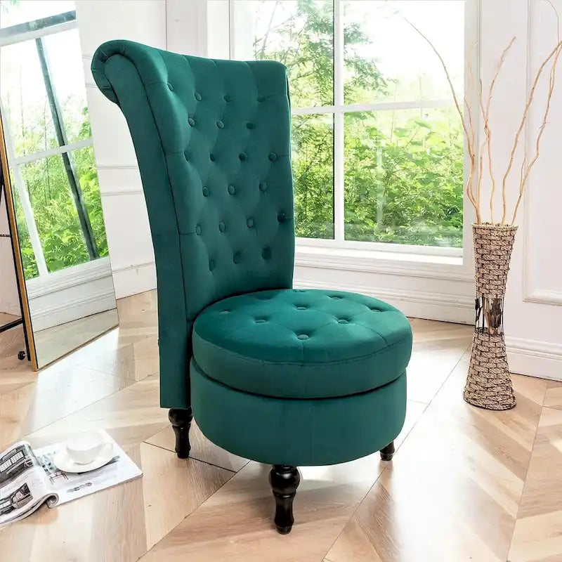 Chaise de vanité haute Gosser 20 en velours large
