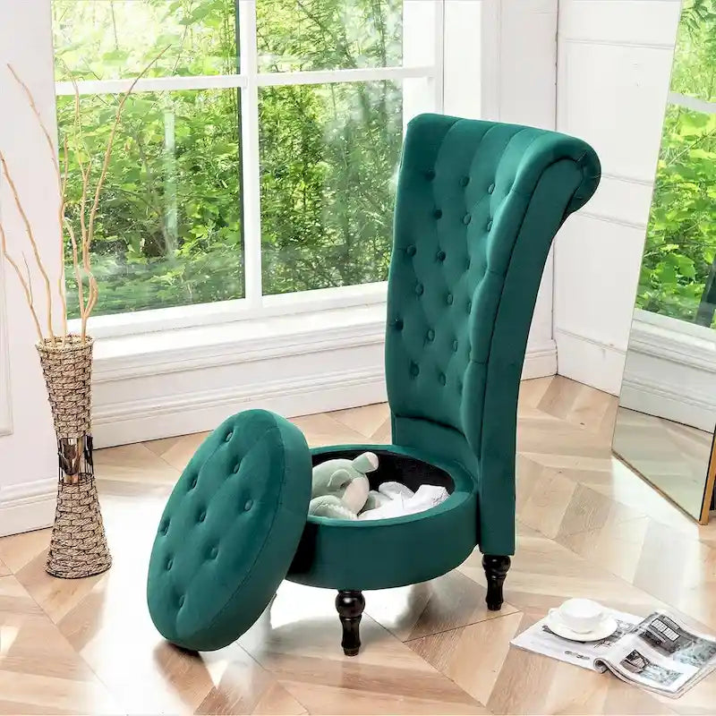 Chaise de vanité haute Gosser 20 en velours large