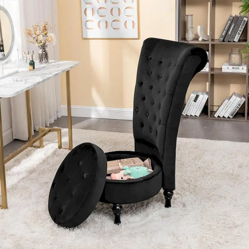 Chaise de vanité haute Gosser 20 en velours large
