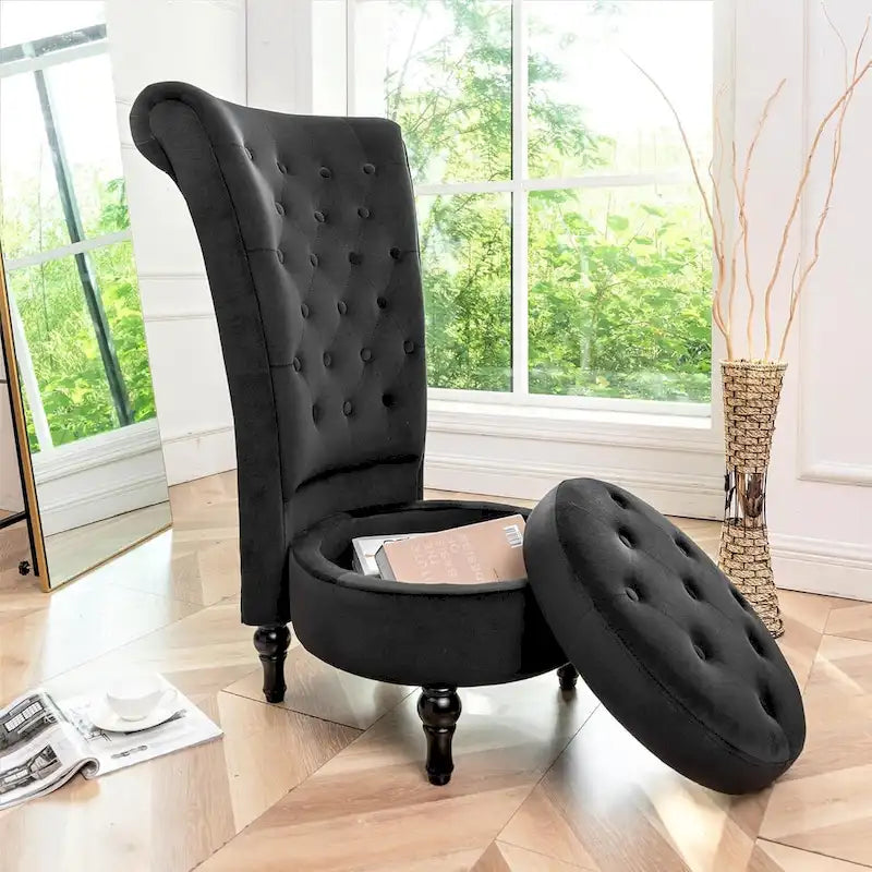 Chaise de vanité haute Gosser 20 en velours large