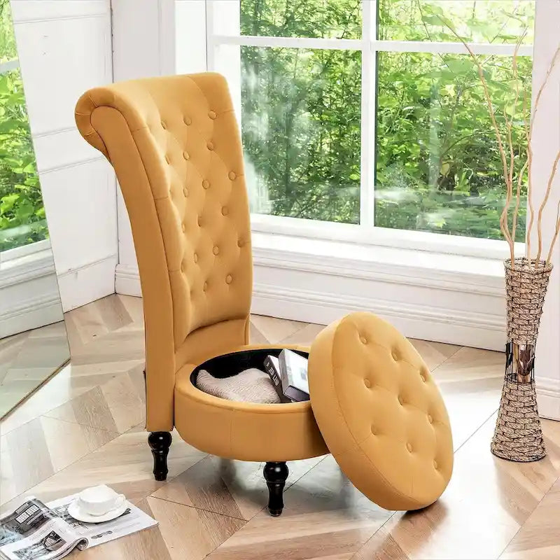 Chaise de vanité haute Gosser 20 en velours large