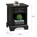 Table de chevet Bedford noire Homestyles