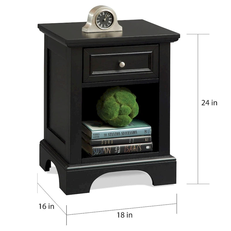 Table de chevet Bedford noire Homestyles