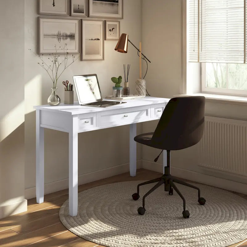 Bureau d'écriture de transition 1 place en bois massif multicolore