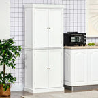 Armoire de cuisine 4 portes noire/blanche avec 6 étagères, montage par 1 personne