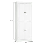 Armoire de cuisine 4 portes noire/blanche avec 6 étagères, montage par 1 personne