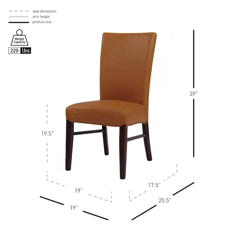 Chaises de salle à manger en cuir reconstitué Milton (lot de 2) - na