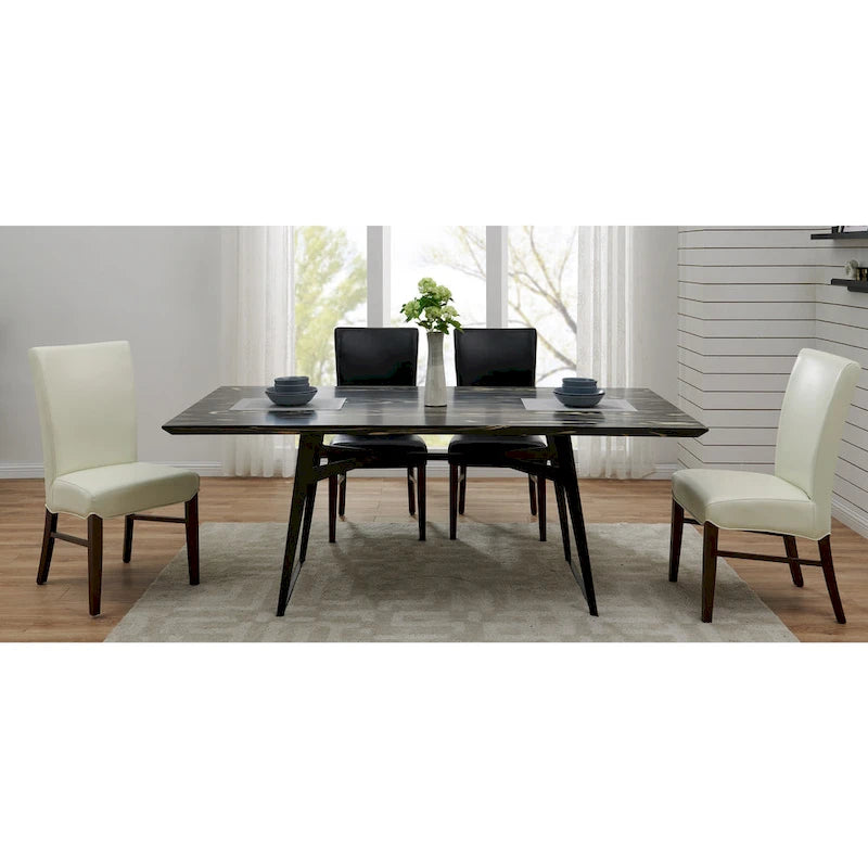 Chaises de salle à manger en cuir reconstitué Milton (lot de 2) - na