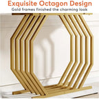 Console dorée, table d'entrée en faux marbre, table de canapé étroite avec base métallique géométrique, table d'appoint moderne de 101,6 cm