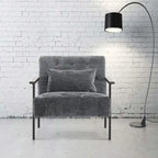 MCombo lot de 2 fauteuils de salon modernes, ergonomiques pour le salon, en chenille, HQ417