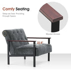 MCombo lot de 2 fauteuils de salon modernes, ergonomiques pour le salon, en chenille, HQ417