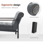 MCombo lot de 2 fauteuils de salon modernes, ergonomiques pour le salon, en chenille, HQ417