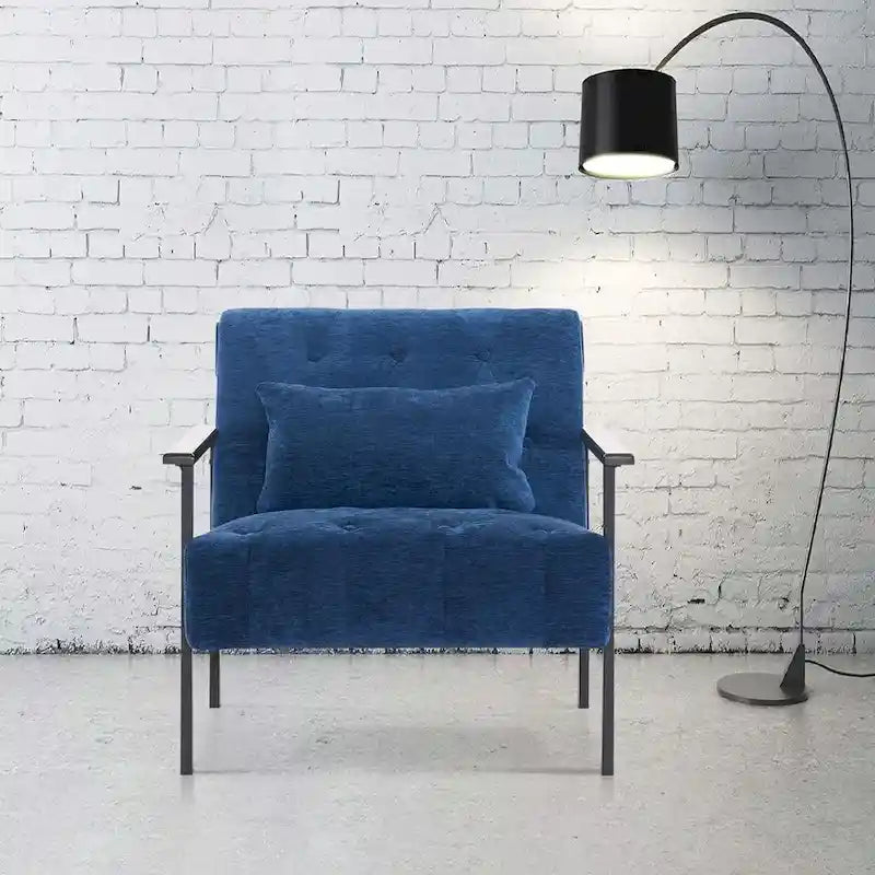MCombo lot de 2 fauteuils de salon modernes, ergonomiques pour le salon, en chenille, HQ417