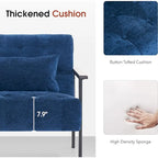 MCombo lot de 2 fauteuils de salon modernes, ergonomiques pour le salon, en chenille, HQ417