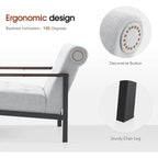 MCombo lot de 2 fauteuils de salon modernes, ergonomiques pour le salon, en chenille, HQ417