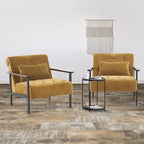MCombo lot de 2 fauteuils de salon modernes, ergonomiques pour le salon, en chenille, HQ417