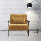 MCombo lot de 2 fauteuils de salon modernes, ergonomiques pour le salon, en chenille, HQ417