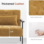 MCombo lot de 2 fauteuils de salon modernes, ergonomiques pour le salon, en chenille, HQ417
