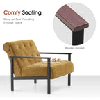MCombo lot de 2 fauteuils de salon modernes, ergonomiques pour le salon, en chenille, HQ417