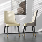 2 chaises de salle à manger contemporaines en cuir - 18x19,7x32,3 pouces