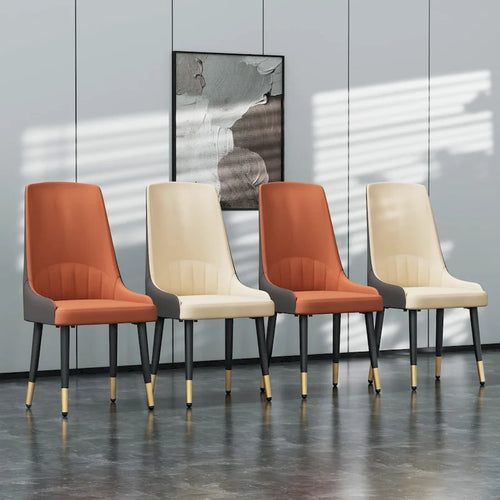 2 pieces Contemporary Leather Dining Chair - 18x19.7x32.3 inch